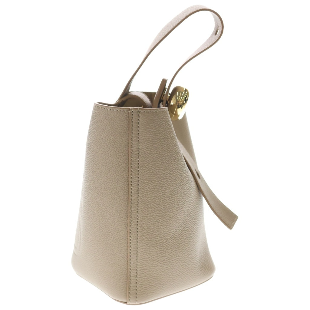 LOEWE(ロエベ) ペブル バケットバッグ ハンドバッグ ミニ ベージュ ソフトグレインカーフ レザー レディース