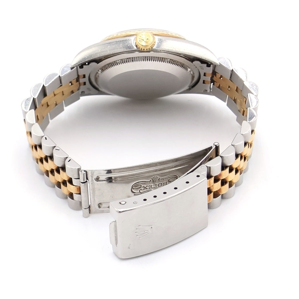 ROLEX(ロレックス) デイトジャスト 青文字盤 自動巻き 腕時計 K18YG イエローゴールド/シルバー 16233