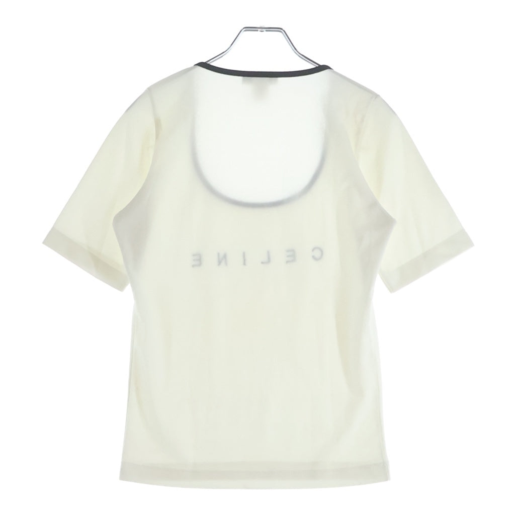 CELINE(セリーヌ) ロゴ Tシャツ ホワイト/ブラック ポリエステル レディース