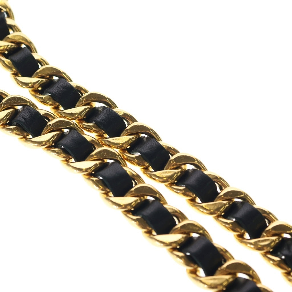 CHANEL(シャネル) ココマーク レザーチェーンベルト ブラック/ゴールド レディース