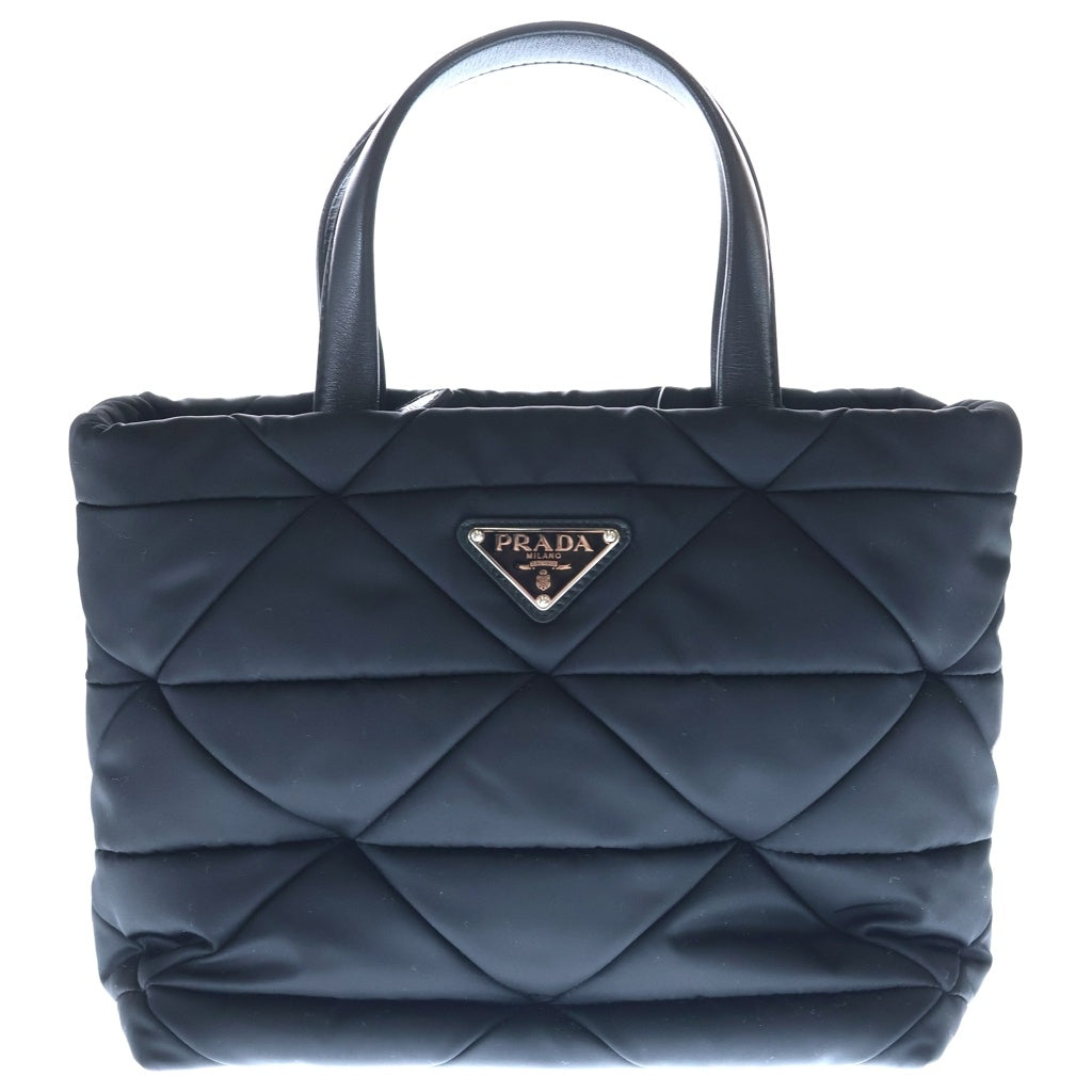 PRADA(プラダ) テスート キルティング 2WAYバッグ ハンドバッグ ショルダーバッグ ブラック ナイロン×レザー 1BG373 シルバー金具 レディース
