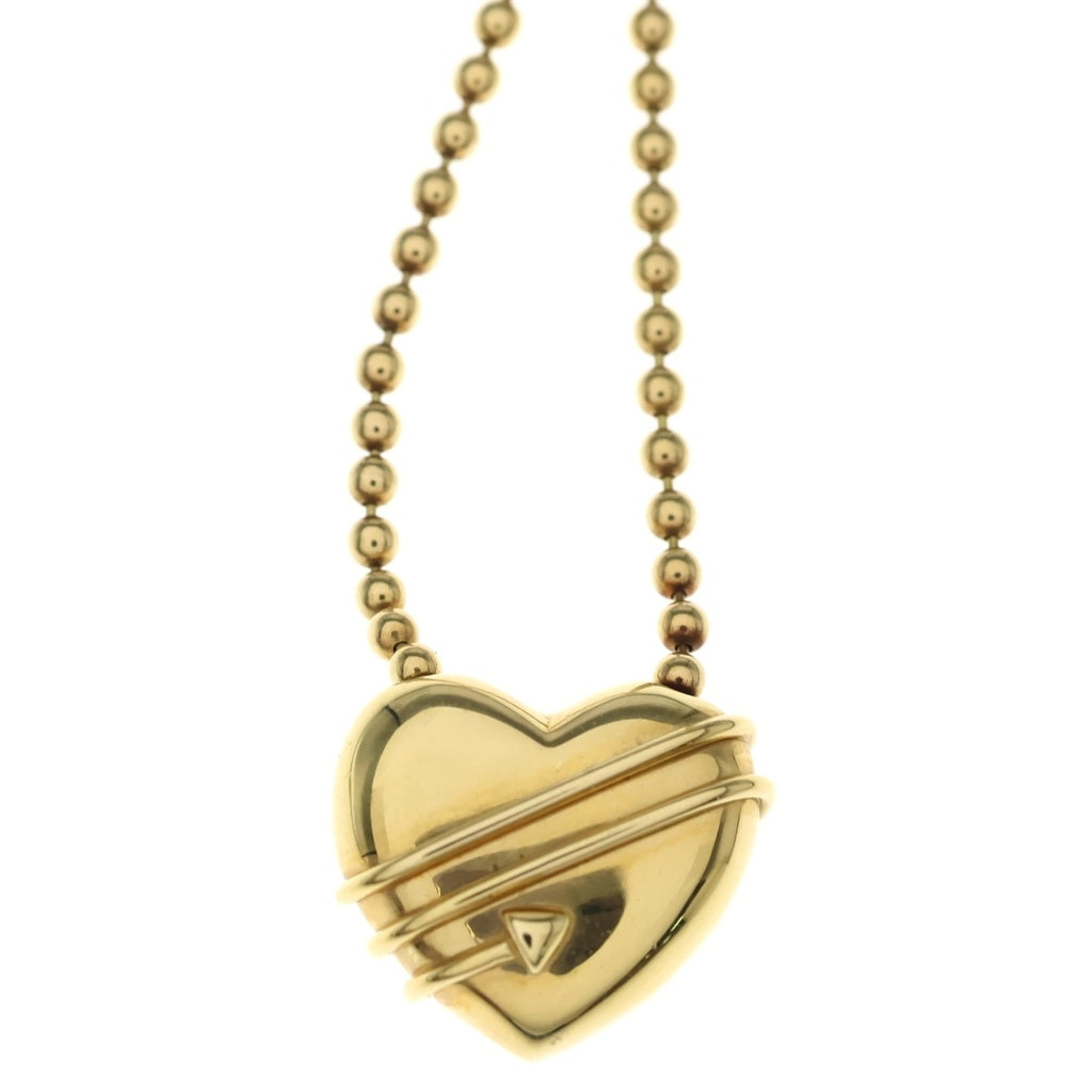 TIFFANY & Co.(ティファニー) ハートアロー ネックレス ペンダント K18YG イエローゴールド レディース
