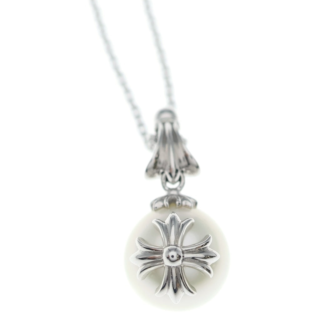 CHROME HEARTS(クロムハーツ) ×MIKIMOTO CH PLUS PEARL ミキモト CHプラス パール ネックレス K18WG ホワイトゴールド