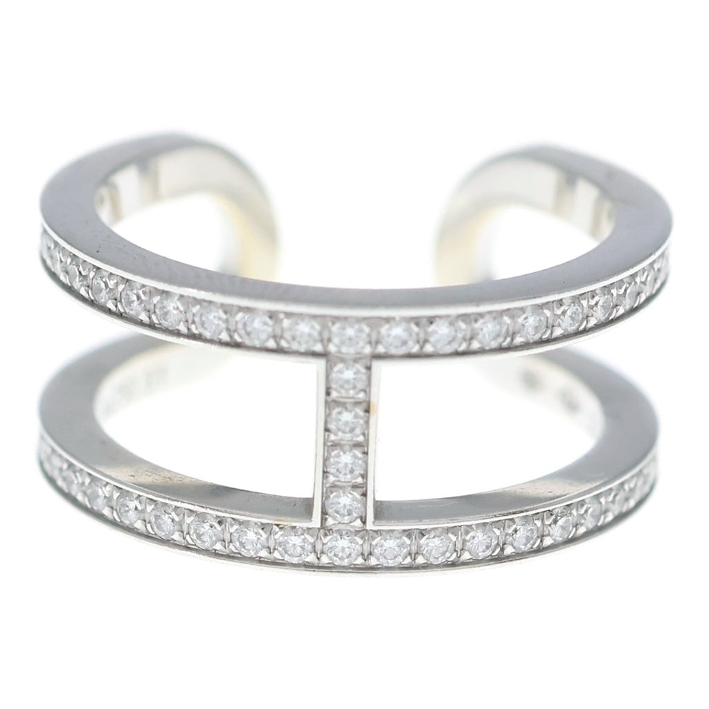 HERMES(エルメス) エヴァー シェーヌダンクル ダイヤ リング ホワイトゴールド Au750WG D0.59ct #51 6.0g レディース