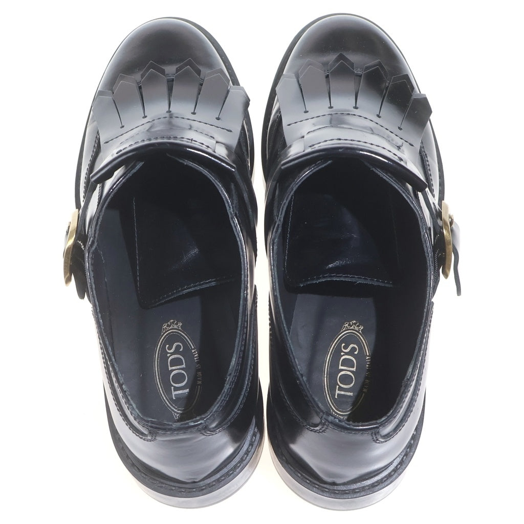 TOD'S(トッズ) タッセル ローファー ブラック レザー 革靴 レディース