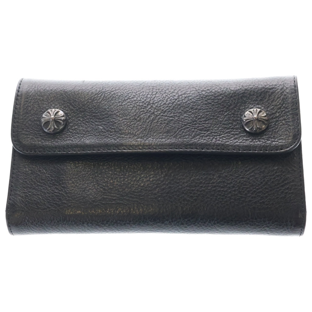 CHROME HEARTS(クロムハーツ) WAVE ウェーブ レザーウォレット 財布 ブラックBCA375
