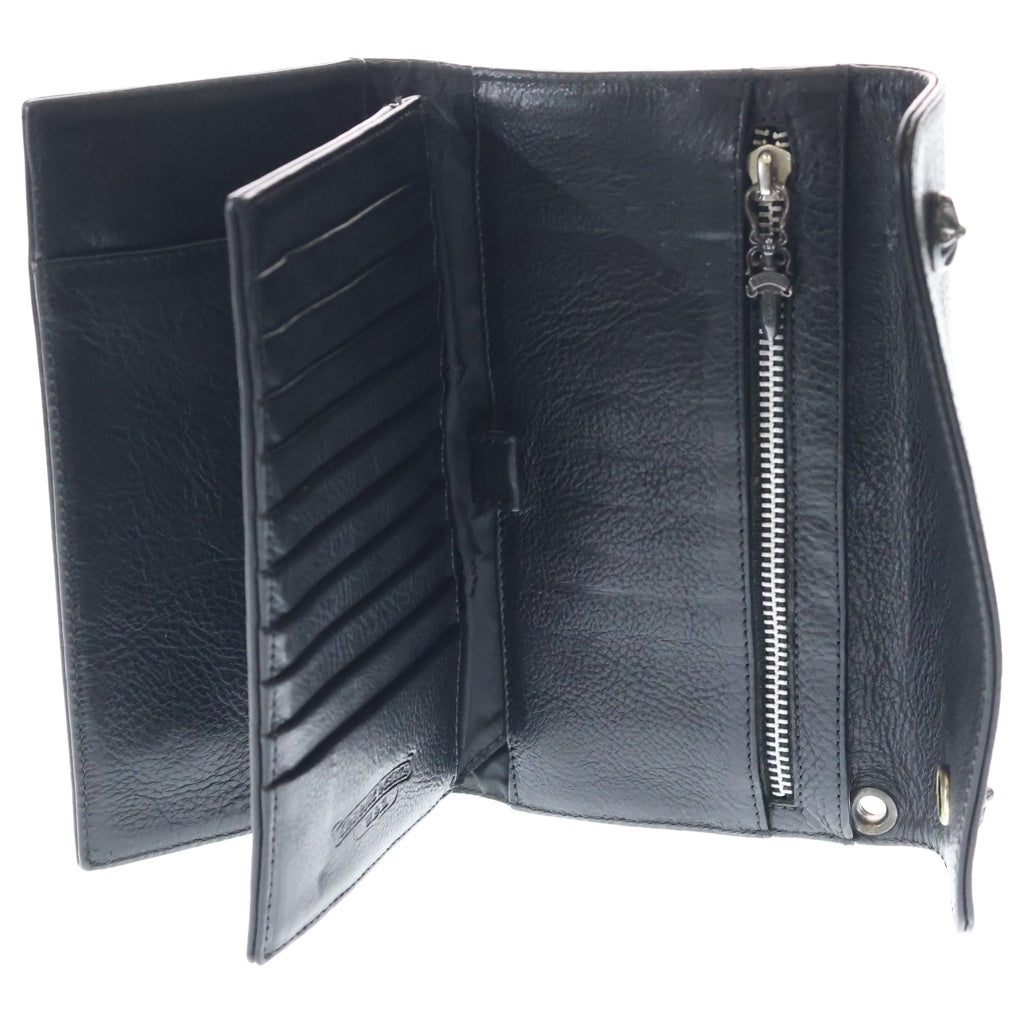 CHROME HEARTS(クロムハーツ) WAVE ウェーブ レザーウォレット 財布 ブラックBCA375
