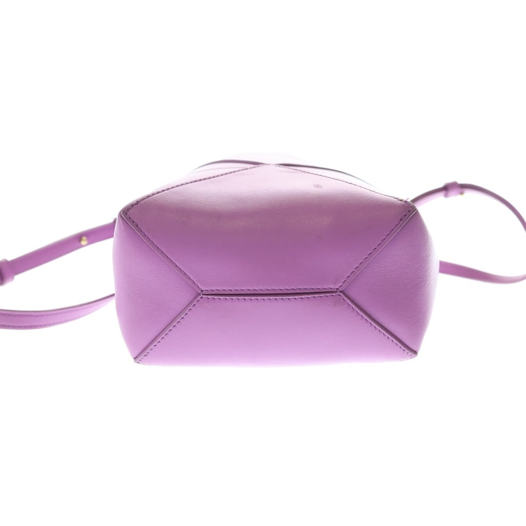 LOEWE(ロエベ) パズルフォルド ミニ レザー 2way ハンドバッグ ショルダーバッグ パープル レディース
