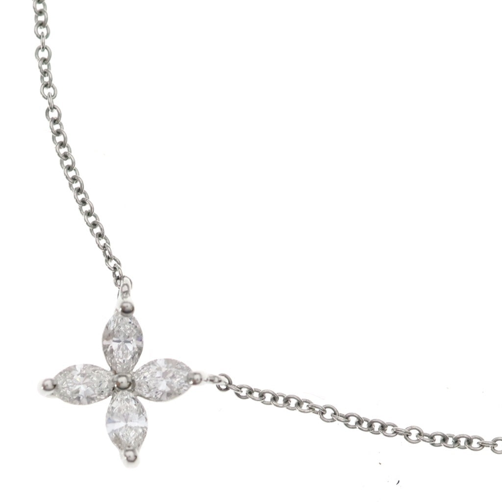 TIFFANY & Co.(ティファニー) ビクトリア ミディアム ダイヤネックレス ペンダント チェーン プラチナ Pt950 レディース