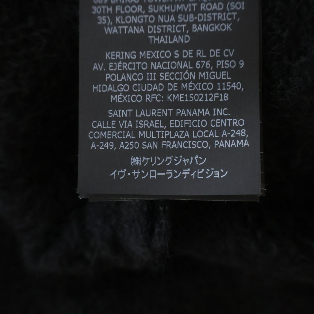 SAINT LAURENT PARIS(サンローランパリ) レースカラー モヘア ニット カーディガン ブラック レディース 705831