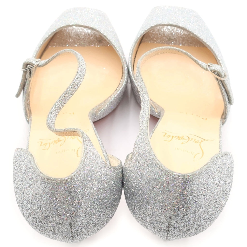 CHRISTIAN LOUBOUTIN(クリスチャンルブタン) グリッターラメヒールパンプス シルバー #35 レディース