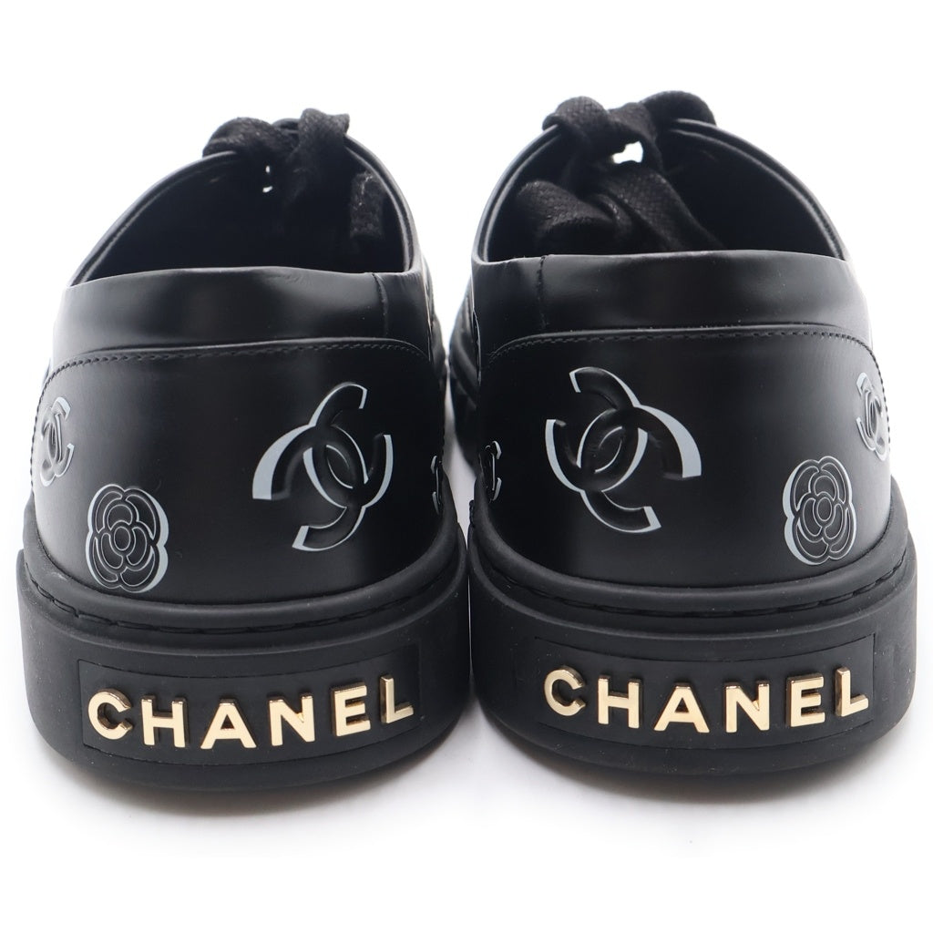 CHANEL(シャネル) ココマーク カメリア スニーカー ブラック ファブリック×レザー #37 G45042 レディース