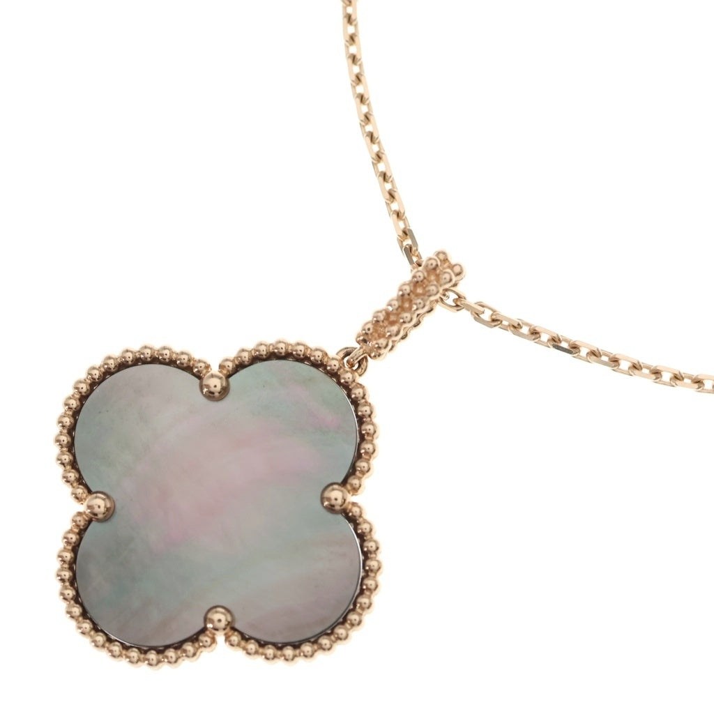 Van Cleef & Arpels(ヴァンクリーフアンドアーペル) マジックアルハンブラ マザーオブパール 1モチーフ ロングネックレス Au750PG VCARP61200 ピンクゴールド レディース