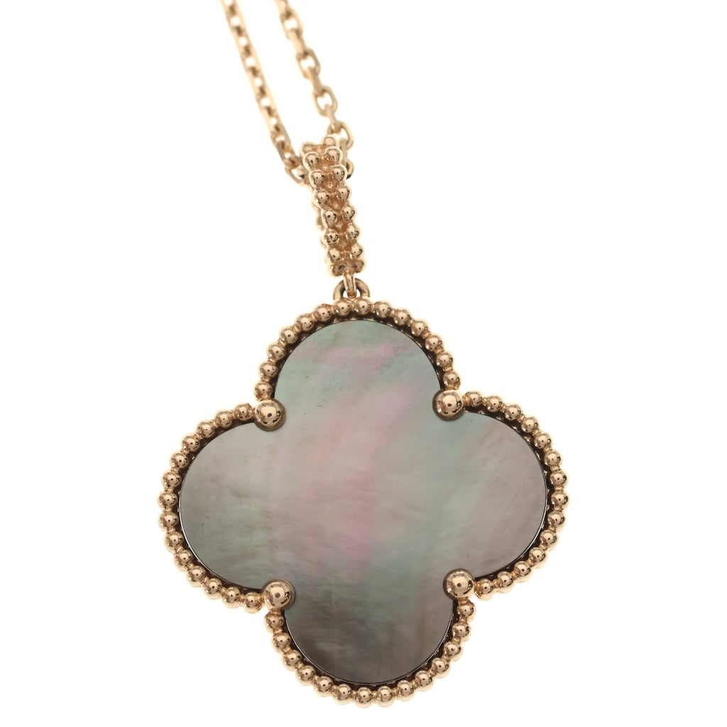Van Cleef & Arpels(ヴァンクリーフアンドアーペル) マジックアルハンブラ マザーオブパール 1モチーフ ロングネックレス Au750PG VCARP61200 ピンクゴールド レディース