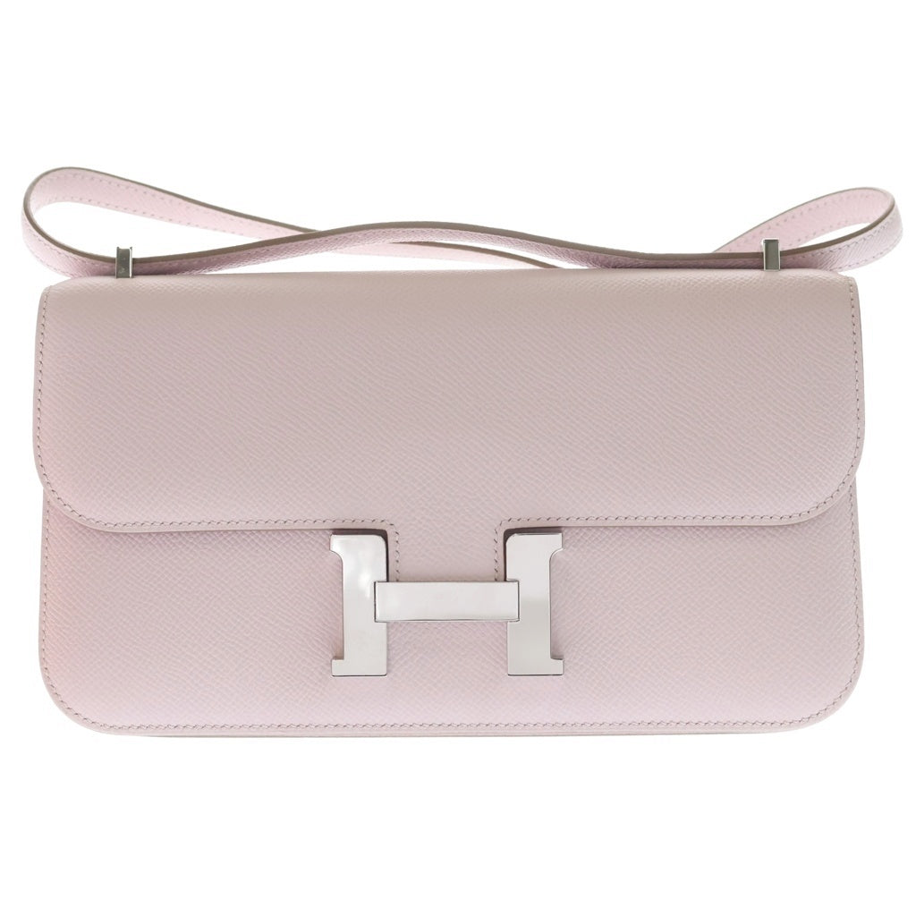 HERMES(エルメス) コンスタンス エラン エプソン ショルダーバッグ W刻印 シルバー金具 モーヴシルベストル ピンク レディース