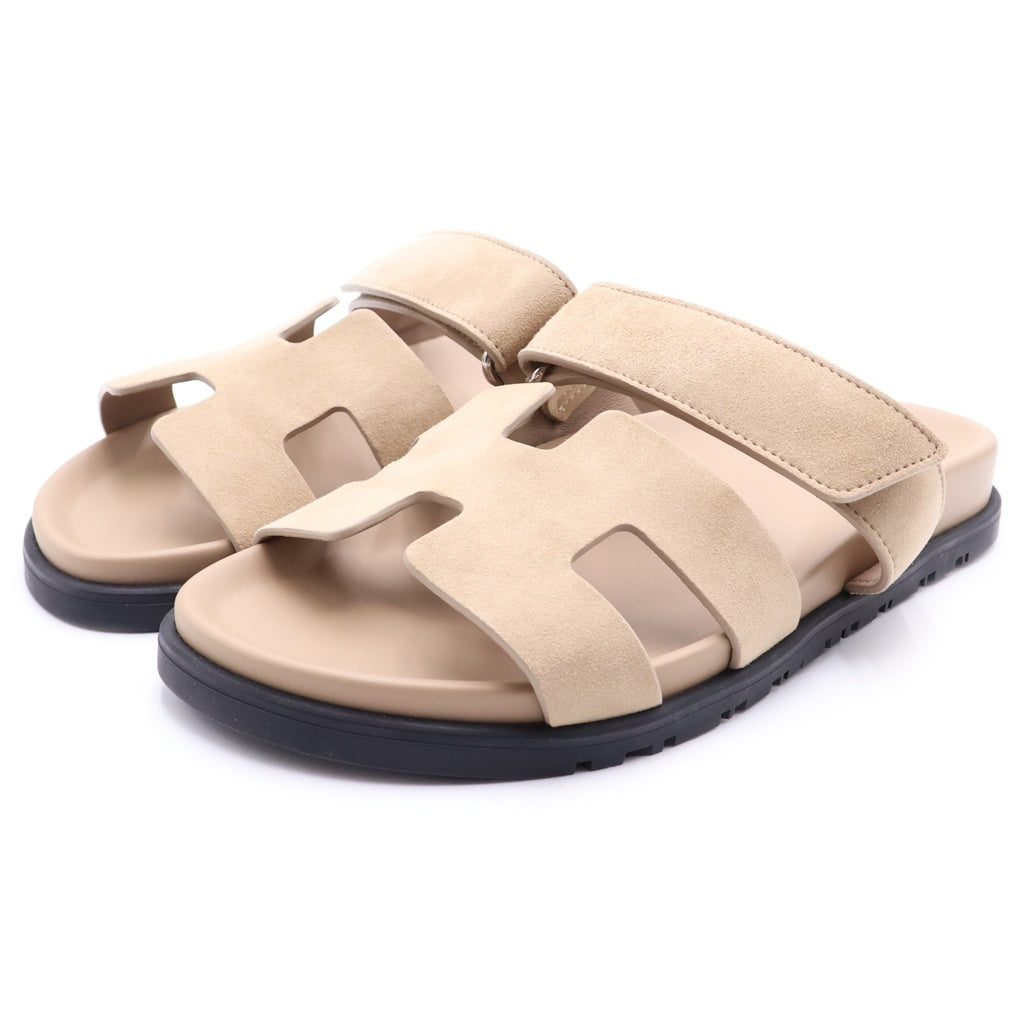 HERMES(エルメス) シプレ スエードサンダル ベージュ #37.5 レディース