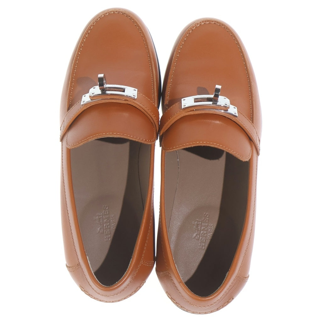 HERMES(エルメス) デスタン レザーローファー ブラウン #37 レディース