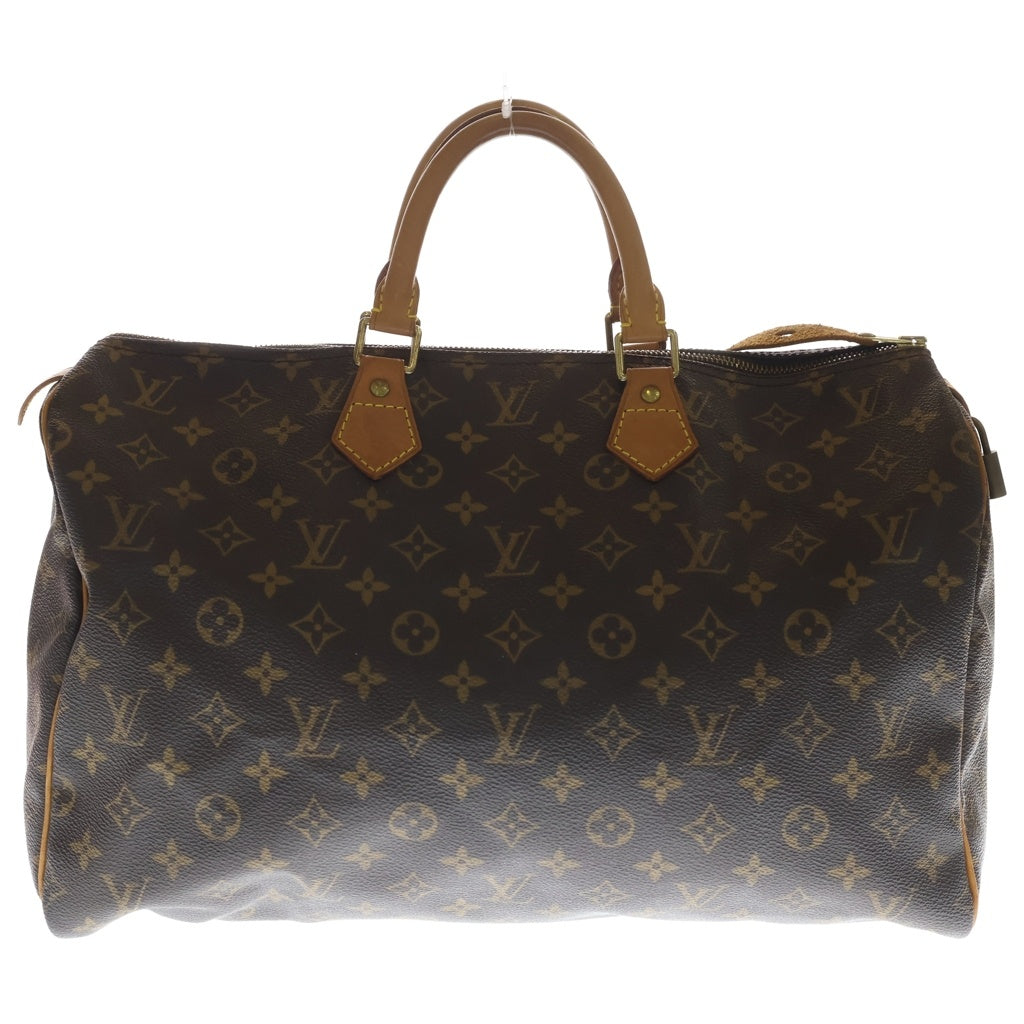 LOUIS VUITTON(ルイヴィトン) モノグラム スピーディ40 ハンドバッグ ボストンバッグ ブラウン レザー×PVC M41522 ゴールド金具 レディース