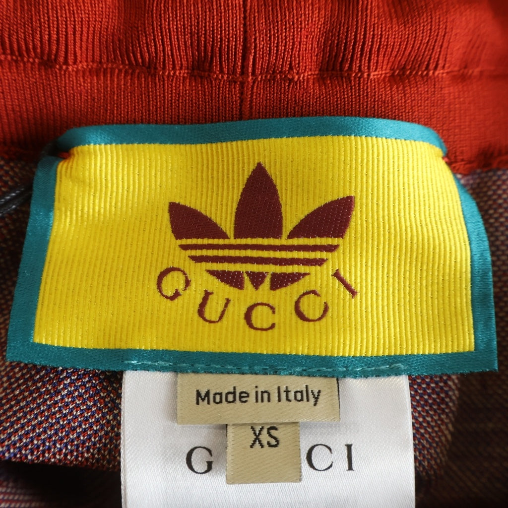 GUCCI(グッチ) ×アディダス 総柄ショートパンツ レッド×ブルー レーヨン #XS 702873 レディース