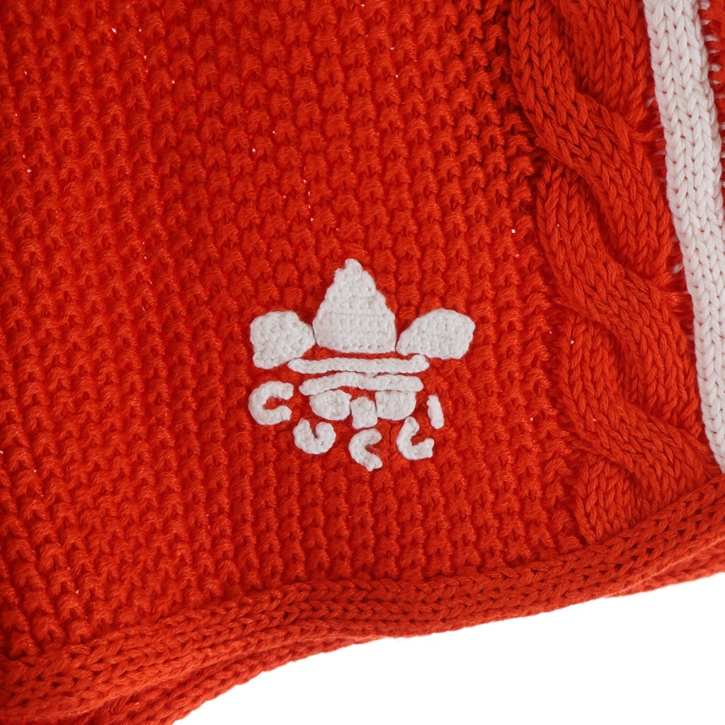 GUCCI(グッチ) ×adidas アディダス リネン コットン ニット ハーフ ショートパンツ ショーツ オレンジ 693835 レディース