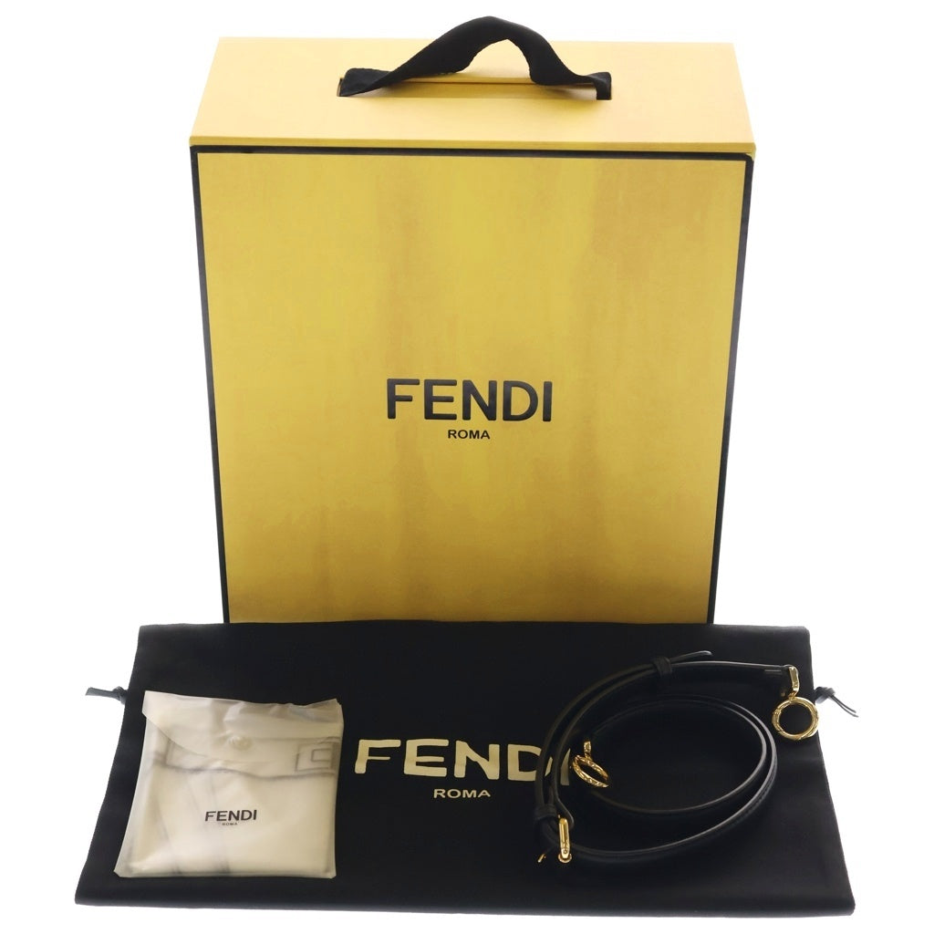FENDI(フェンディ) ピーカブー アイシーユー スモール 2WAYバッグ ハンドバッグ ショルダーバッグ ブラック レザー 8BN327 ゴールド金具 レディース