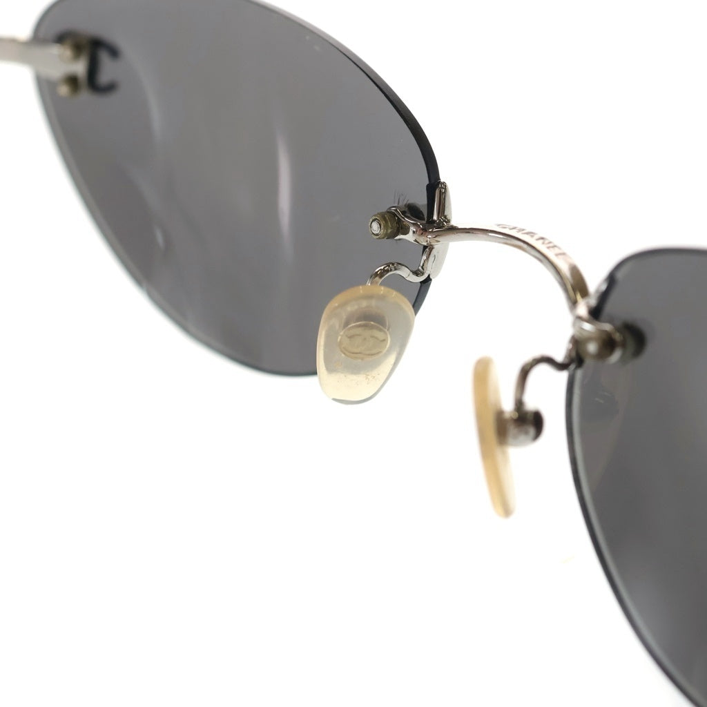 CHANEL(シャネル) ココマーク リムレス サングラス メタル メガネ 眼鏡 アイウェア 4003 シルバー レディース