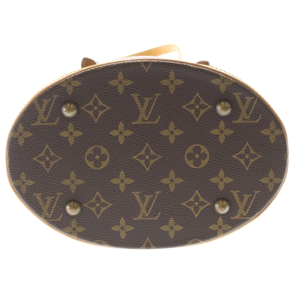 LOUIS VUITTON(ルイヴィトン) モノグラム バケットPM PVC レザー ポーチ付き トートバッグ M42238 ブラウン レディース