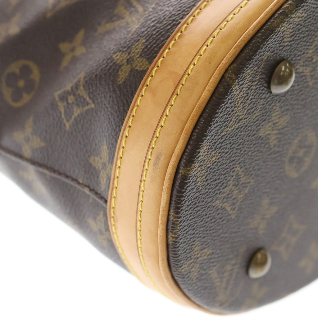 LOUIS VUITTON(ルイヴィトン) モノグラム バケットPM PVC レザー ポーチ付き トートバッグ M42238 ブラウン レディース