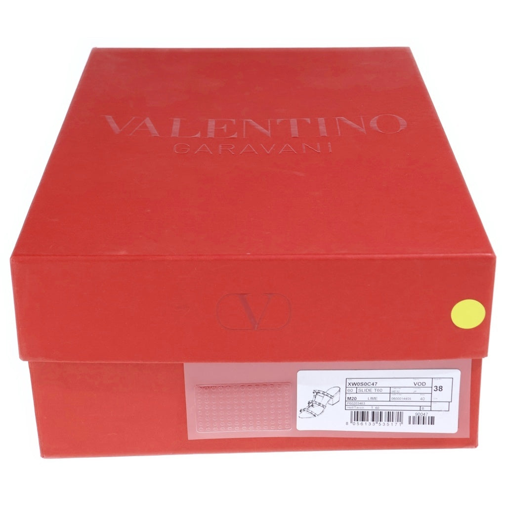VALENTINO(ヴァレンティノ) スタッズ付きヒールサンダル レザー イエロー レディース