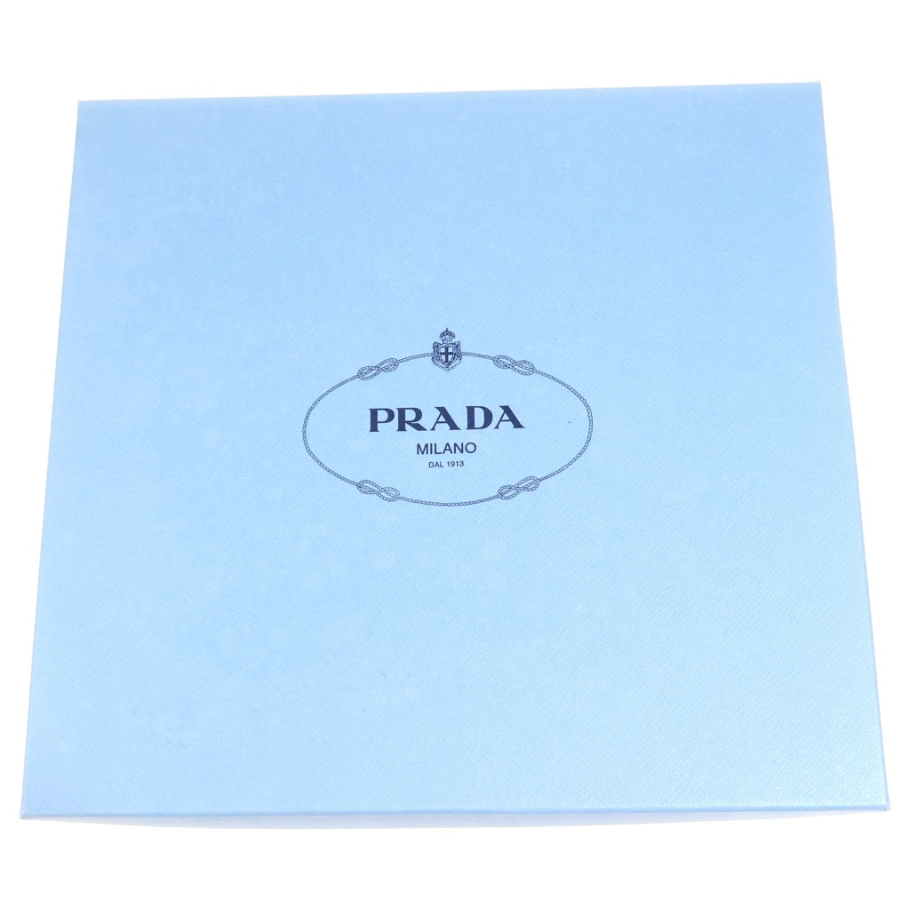 PRADA(プラダ) チョコレート トライアングルロゴプレート ヒール レザーローファー シューズ ブラック レディース