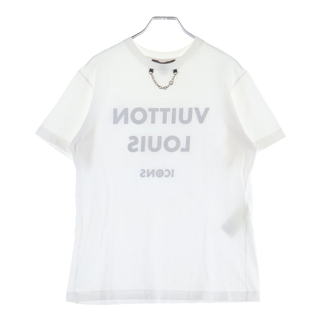 LOUIS VUITTON(ルイヴィトン) チェーン付き 半袖ロゴTシャツ カットソー ホワイト RW223W LCT FITS02 レディース