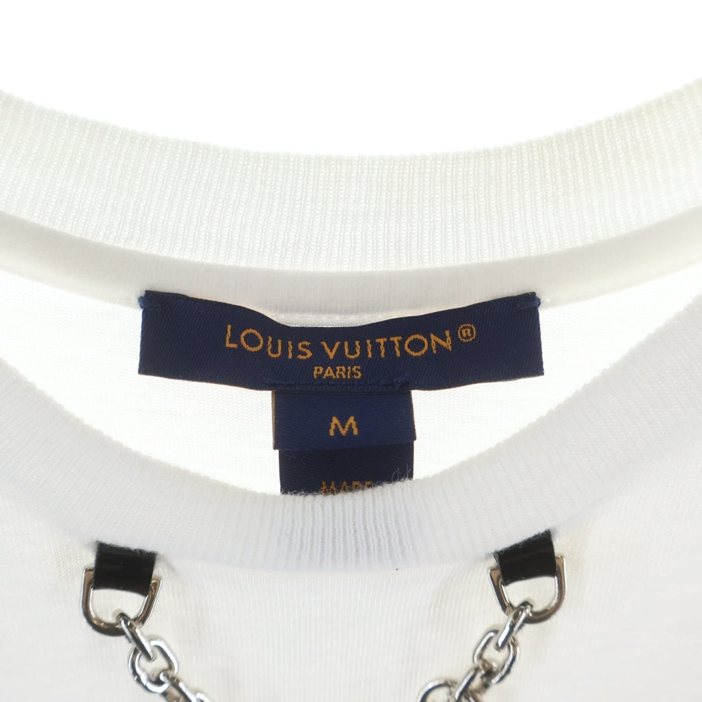 LOUIS VUITTON(ルイヴィトン) チェーン付き 半袖ロゴTシャツ カットソー ホワイト RW223W LCT FITS02 レディース