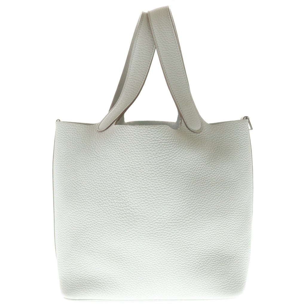HERMES(エルメス) ピコタンロックMM ハンドバッグ トリヨンクレマンス D刻印 シルバー刻印 グレー レディース