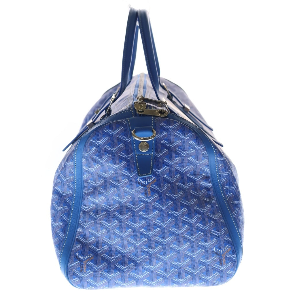 GOYARD(ゴヤール) クロワジュール45 PVC コーティングキャンバス レザー ボストン バッグ ブルー レディース