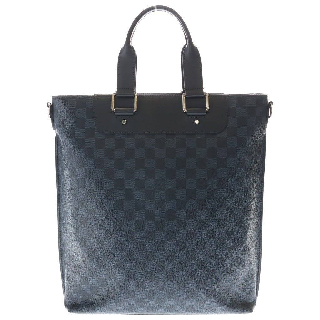 LOUIS VUITTON(ルイヴィトン) ダミエ コバルト カバ・ジュール ハンドバッグ トートバッグ ショルダーバッグ ネイビー レザー×PVC N42223 シルバー金具