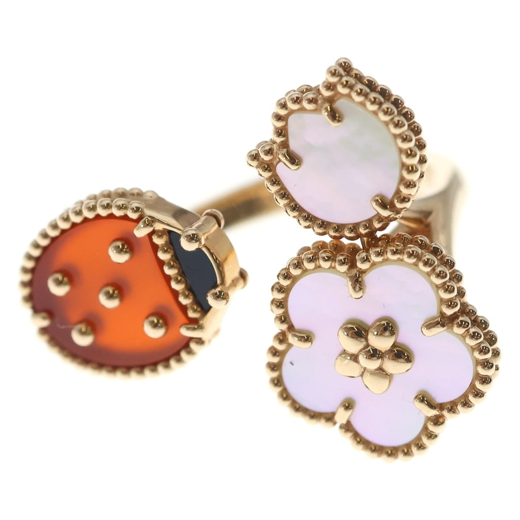 Van Cleef & Arpels(ヴァンクリーフアンドアーペル) ラッキー スプリング アントレ レ ドア リング カーネリアン/オニキス/マザーオブパール/リング 指輪 VCARP9X355 レディース
