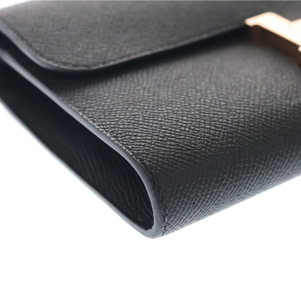 HERMES(エルメス) コンスタンス トゥーゴー ショルダーバッグ ウォレット ブラック エプソン ゴールド金具 W刻印 レディース