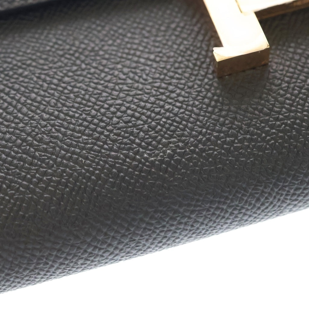 HERMES(エルメス) コンスタンス トゥーゴー ショルダーバッグ ウォレット ブラック エプソン ゴールド金具 W刻印 レディース