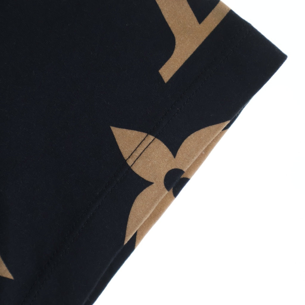 LOUIS VUITTON(ルイヴィトン) 21AW ミックス モノグラム チェーン 半袖Tシャツ カットソー ネイビー/ベージュ RW212W GR5 FLTS25 レディース