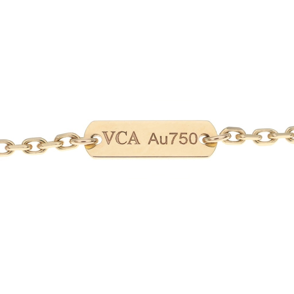 Van Cleef & Arpels(ヴァンクリーフアンドアーペル) ヴィンテージアルハンブラ グレーマザーオブパール ネックレス ペンダント グレー×ピンクゴールド 750PG レディース