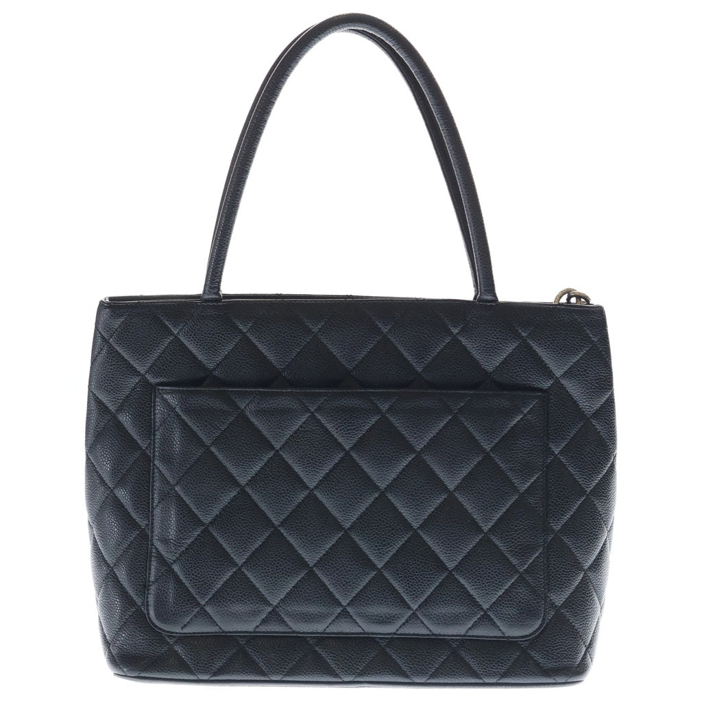 CHANEL(シャネル) 復刻トート ココマーク トートバッグ ハンドバッグ ブラック キャビアスキン シルバー金具 レディース