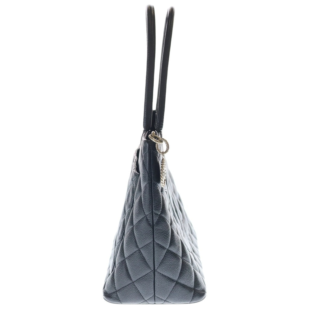 CHANEL(シャネル) 復刻トート ココマーク トートバッグ ハンドバッグ ブラック キャビアスキン シルバー金具 レディース