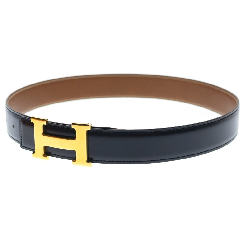 HERMES(エルメス) ミニ コンスタンス ベルト Hロゴ Y刻印 レザー ゴールド金具 ブラック レディース