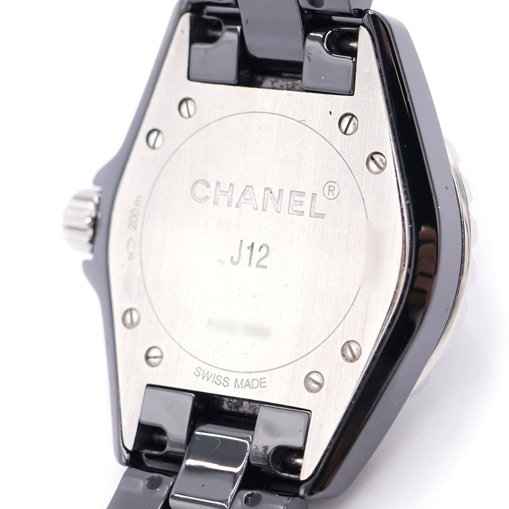 CHANEL(シャネル) J12 CE×SS/QZ セラミック ステンレス クォーツ 電池式 腕時計 H0682 黒文字盤