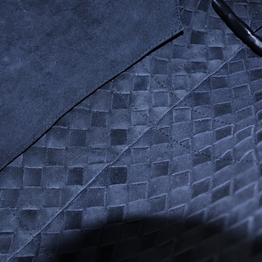 BOTTEGA VENETA(ボッテガヴェネタ) イントレチャート ブリーフケース ハンドバッグ ビジネスバッグ ショルダーバッグ ブラック レザー シルバー金具