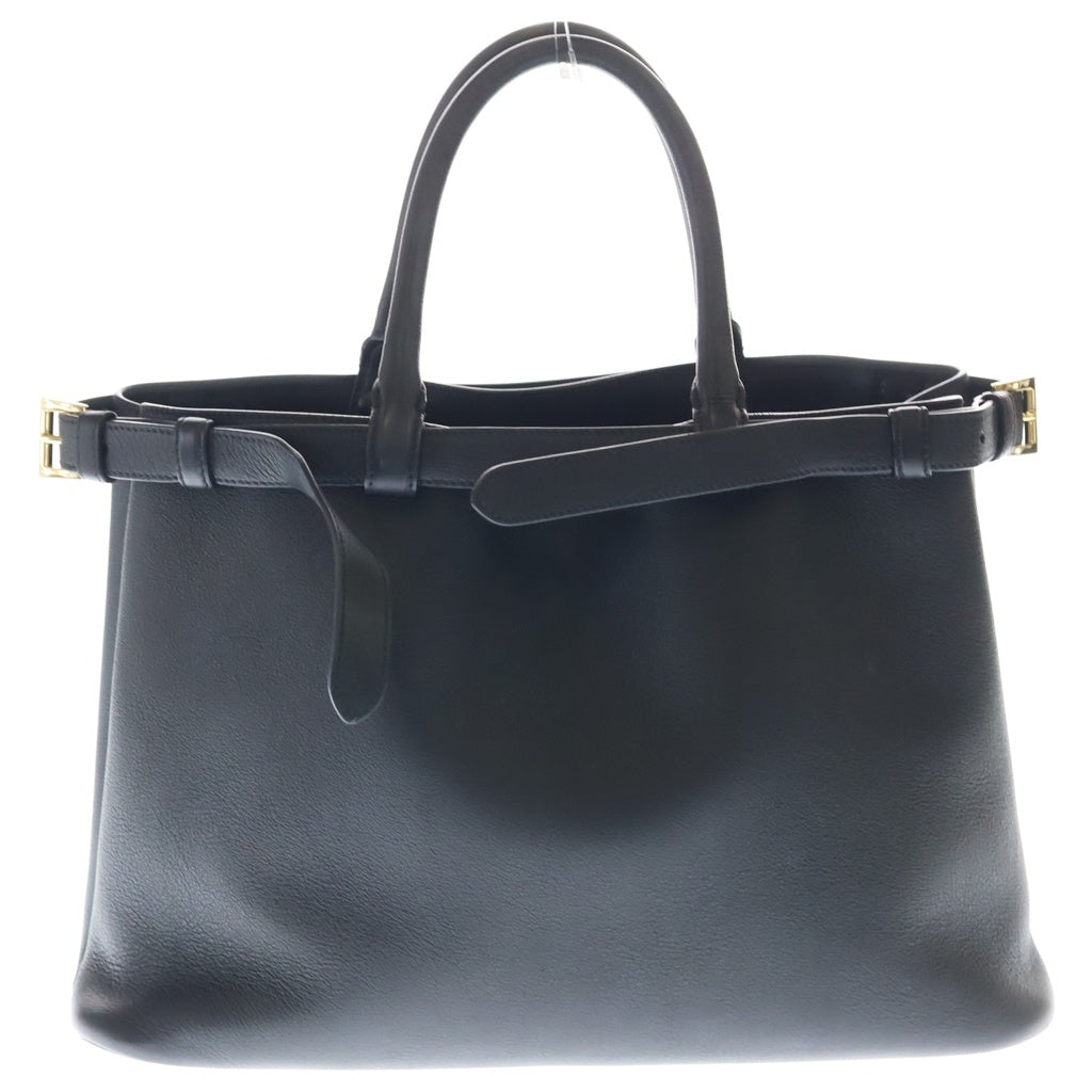 PRADA(プラダ) 2WAYハンドバッグ ミディアム ショルダーバッグ ブラック ソフトグレインレザー 1BA417 ゴールド金具 レディース