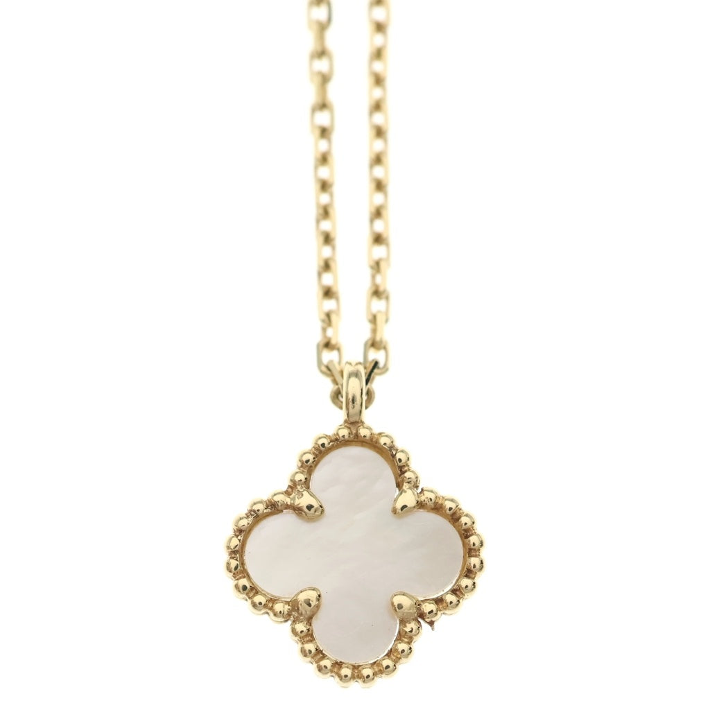 Van Cleef & Arpels(ヴァンクリーフアンドアーペル) スウィートアルハンブラ マザーオブパール Au750 K18YG ネックレス VCARF69100 イエローゴールド レディース