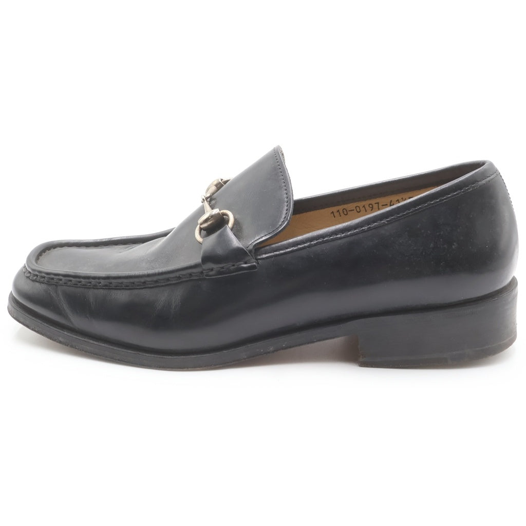 GUCCI(グッチ) ホースビット レザー ローファー シューズ #41 1/2 ブラック レディース