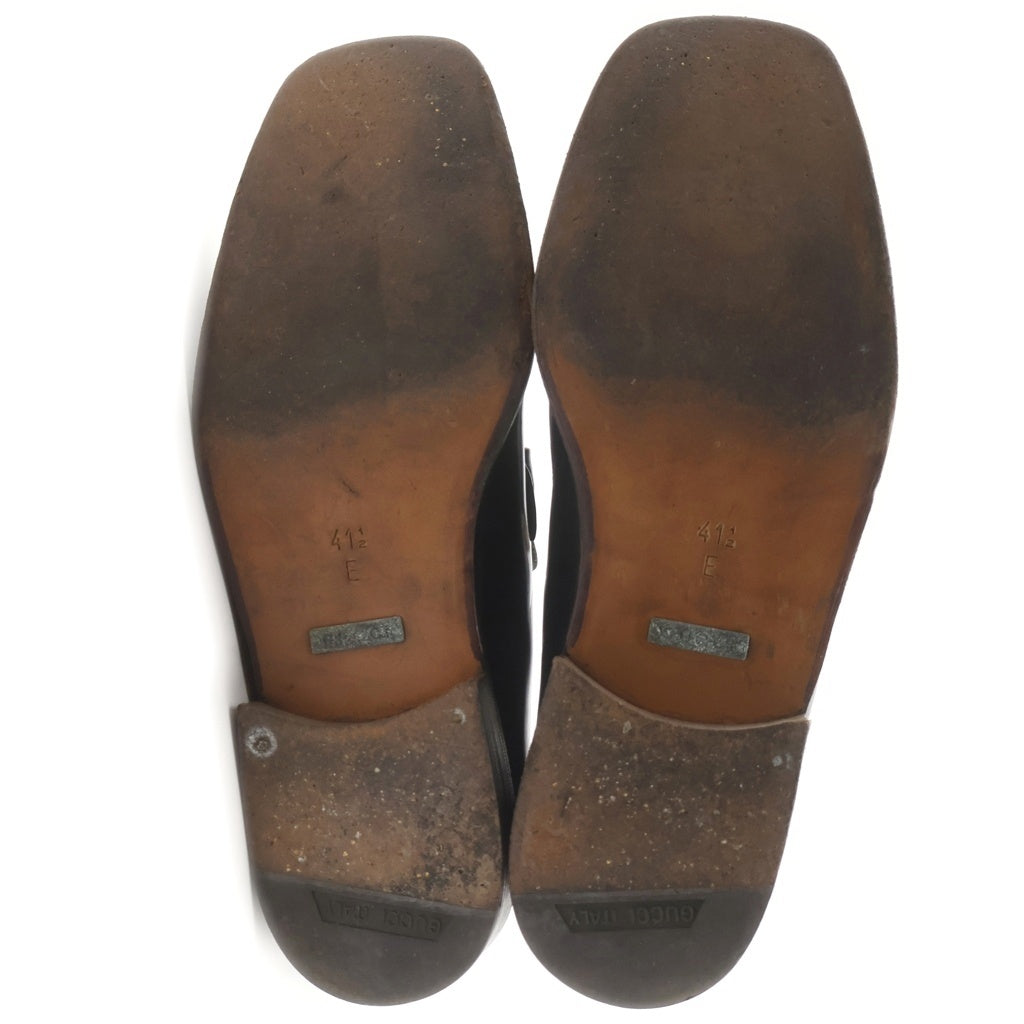 GUCCI(グッチ) ホースビット レザー ローファー シューズ #41 1/2 ブラック レディース
