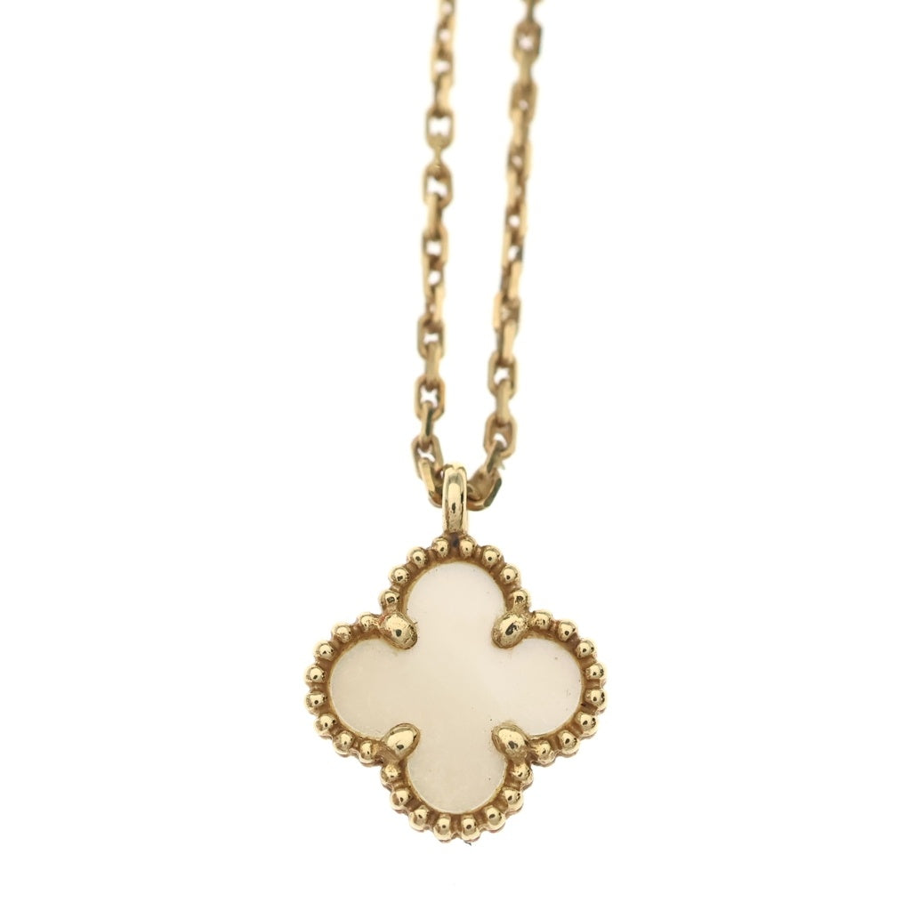 Van Cleef & Arpels(ヴァンクリーフアンドアーペル) スウィートアルハンブラ マザーオブパール Au750 K18YG ネックレス VCARF69100 イエローゴールド レディース